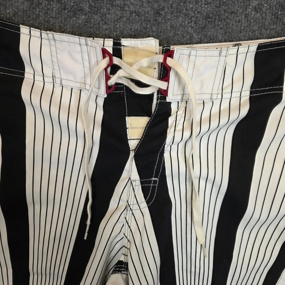 Vintage Billabong Andy Irons Rising Sun Pro Board Shorts Sz 36 White Black Surf